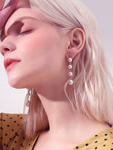 Graceful Long Pearl Earrings